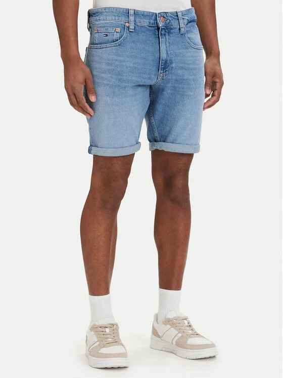 Tommy Jeans Дънкови шорти Scanton DM0DM22981 Син Slim Fit – Мъжки дънкови шорти