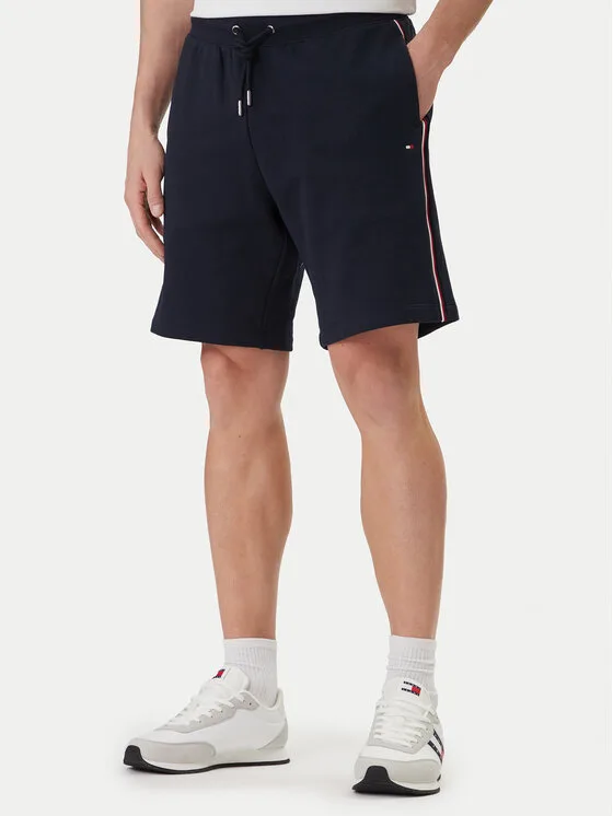 Мъжки спортни шорти Tommy Hilfiger Global Stripe тъмносини – Мъжки спортни къси панталони