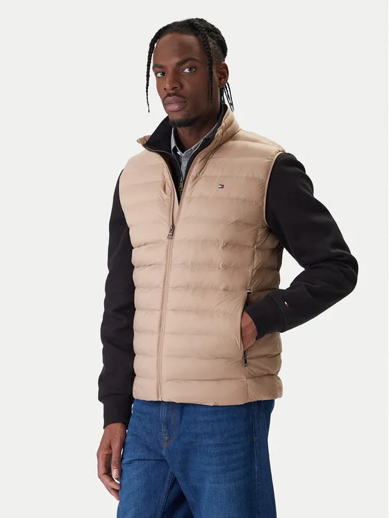 Tommy Hilfiger Елек MW0MW37677 Бежов Regular Fit – Мъжки елеци