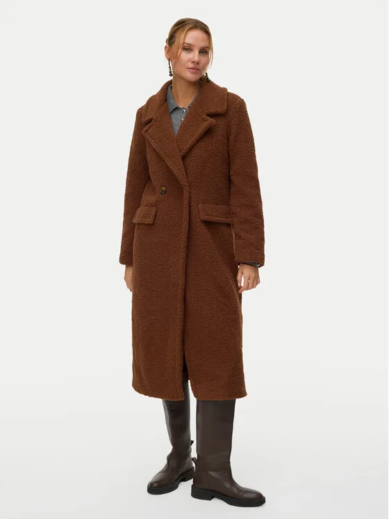 Дамски кожух Vero Moda Teresa кафяв – Дамски кожуси