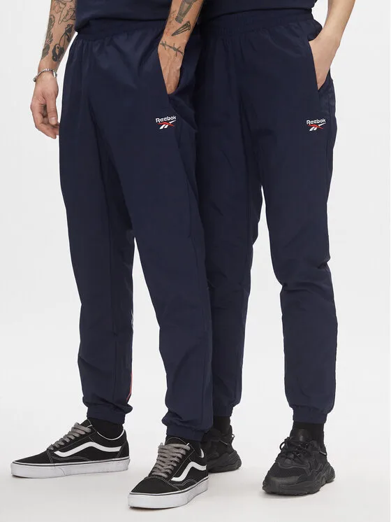 Reebok Долнище анцуг Classics Vector Tracksuit Bottoms H54439 Син Slim Fit – Панталони