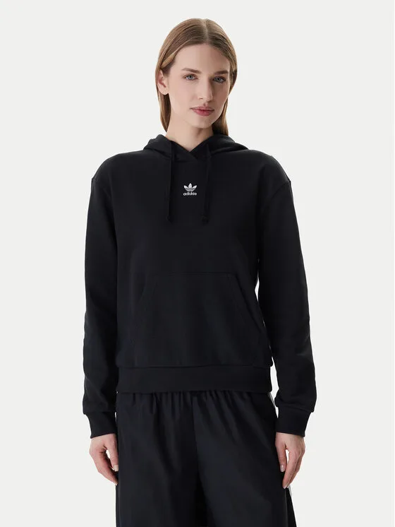 Дамски суитшърт adidas Essentials черен – Дамски суитшърти без цип