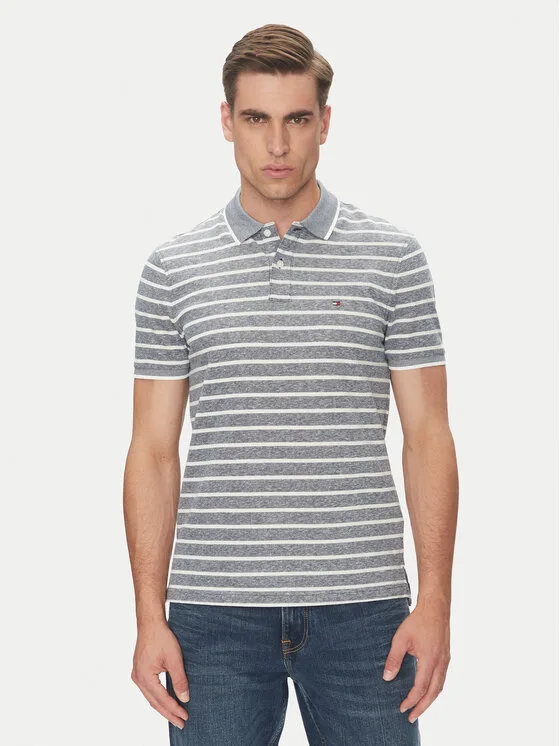 Мъжка поло тениска Tommy Hilfiger MW0MW33140 синя – Мъжки поло тениски