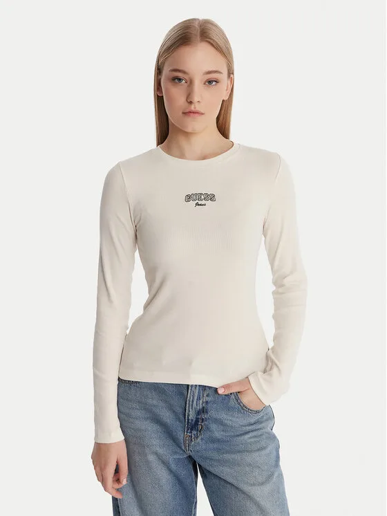 Дамска блуза Guess Jeans KA0H1 W6RP22 кремава – Дамски блузи