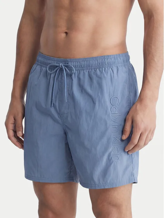 Мъжки плувни шорти Calvin Klein Swimwear LV00N61029 сини – Мъжки бански
