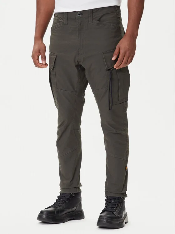 Мъжки панталон G-STAR Raw Zip Pocket 3D зелен – Мъжки текстилни панталони
