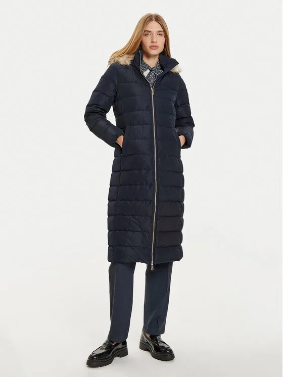 Tommy Hilfiger Пухено яке Heritage WW0WW43601 Тъмносин Regular Fit – Дамски пухени якета