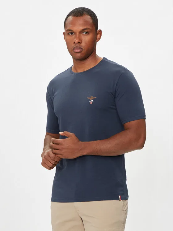 Aeronautica Militare Тишърт AM1UTI001 Тъмносин Regular Fit – Мъжки тениски
