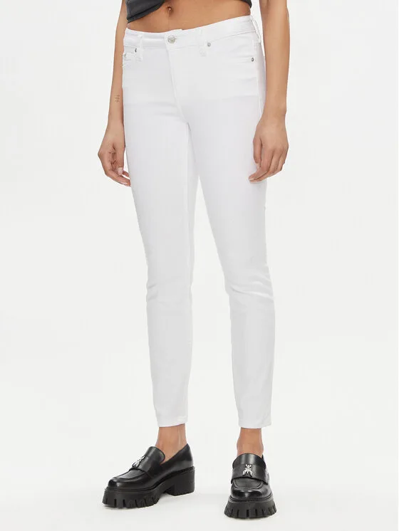 Дамски дънки Calvin Klein Jeans J20J222778 бели – Бял – Дамски skinny дънки