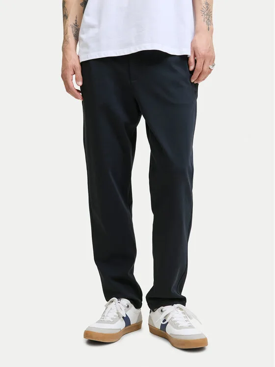 Jack & Jones Текстилни панталони Ace Neo 12282533 Тъмносин Tapered Fit – Мъжки текстилни панталони