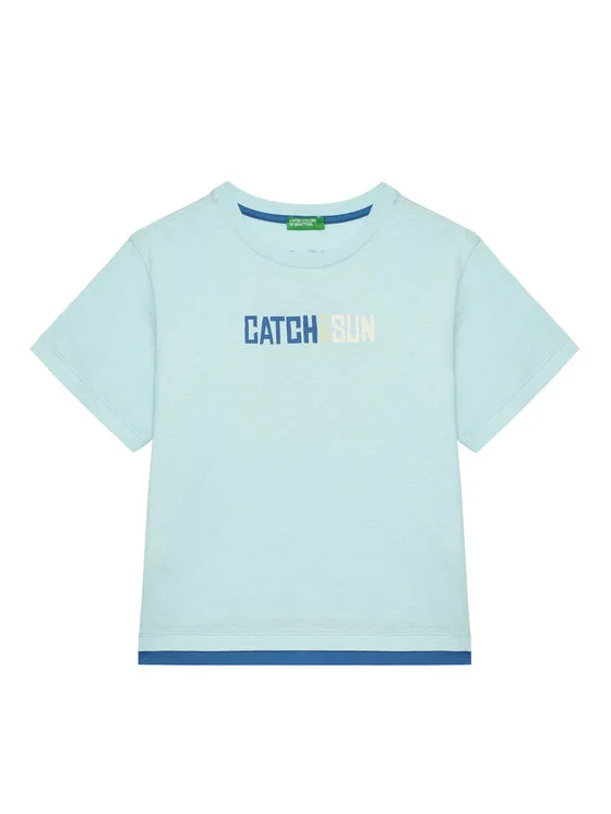 United Colors Of Benetton Тишърт 3SLUG10JF Син Regular Fit – Мъжки тениски