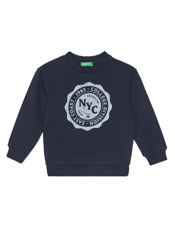 United Colors Of Benetton Суитшърт 3J68G10KN Тъмносин Relaxed Fit – Мъжки суитшърти без цип