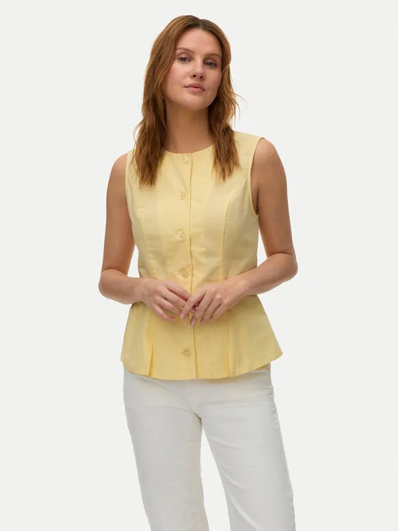 Дамски елек Vero Moda Selma жълт – Дамски елеци