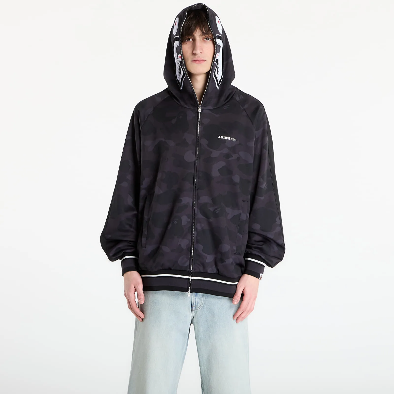 Суитшърт A BATHING APE Color Camo Shark Relaxed Fit Hoodie Track Jacket M Black S – Мъжки худита