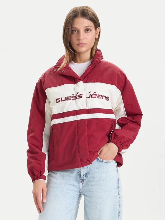 Дамско яке Guess Jeans WGYL2 червено – Дамски преходни якета