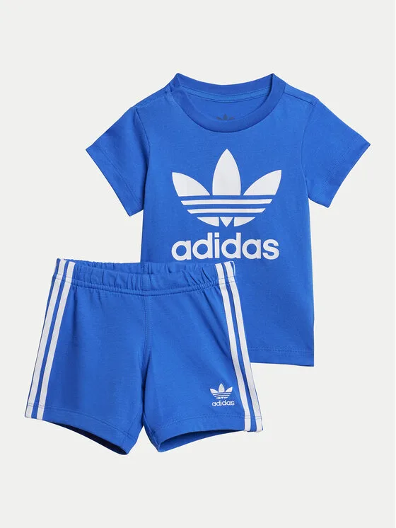 adidas Комплект тишърт и панталонки JC6581 Син Regular Fit – Детски комплекти