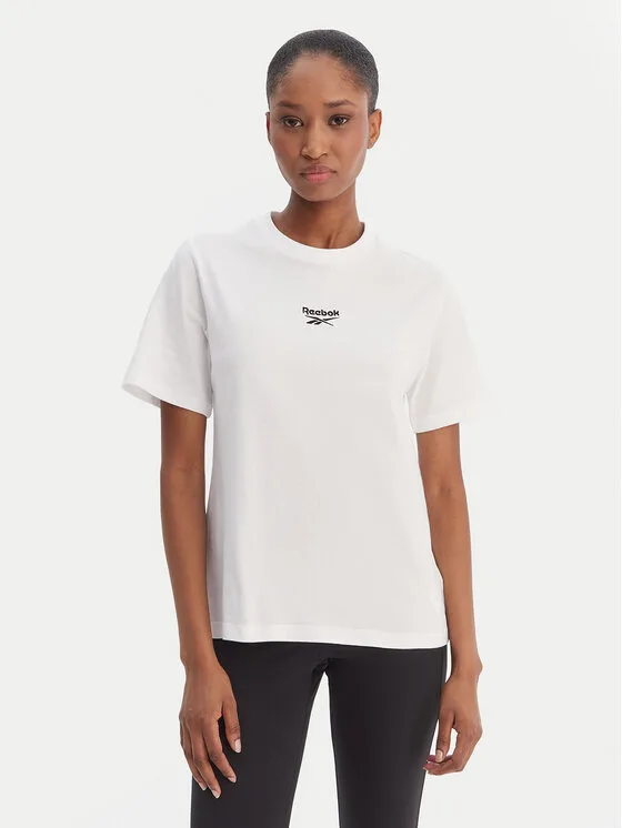 Reebok Тишърт Ivanna RK25508CCW Бял Regular Fit – Дамски тениски