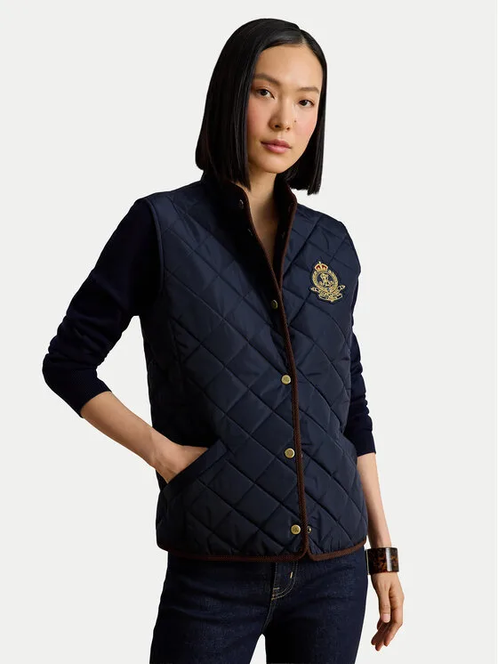 LAUREN RALPH LAUREN Жилетка за костюм 297P18068004 Тъмносин Regular Fit – Дамски елеци