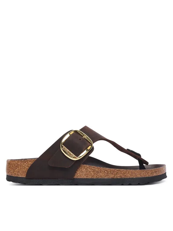 Дамски джапанки Birkenstock Gizeh Big Buckle тъмнокафяви