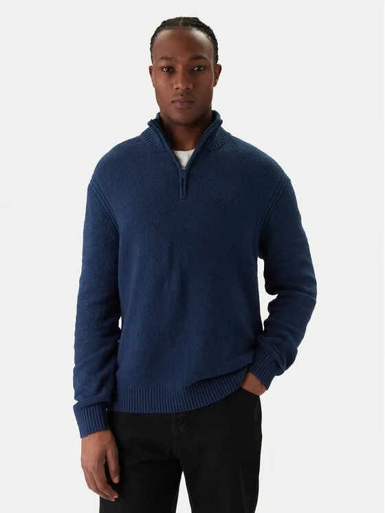 Jack & Jones Пуловер Point 12287316 Син Relaxed Fit – Мъжки пуловери и жилетки
