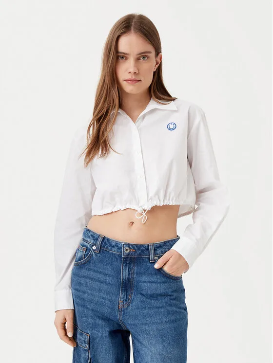 HUGO Риза Emma 50531482 Бял Regular Fit – Дамски ежедневни ризи