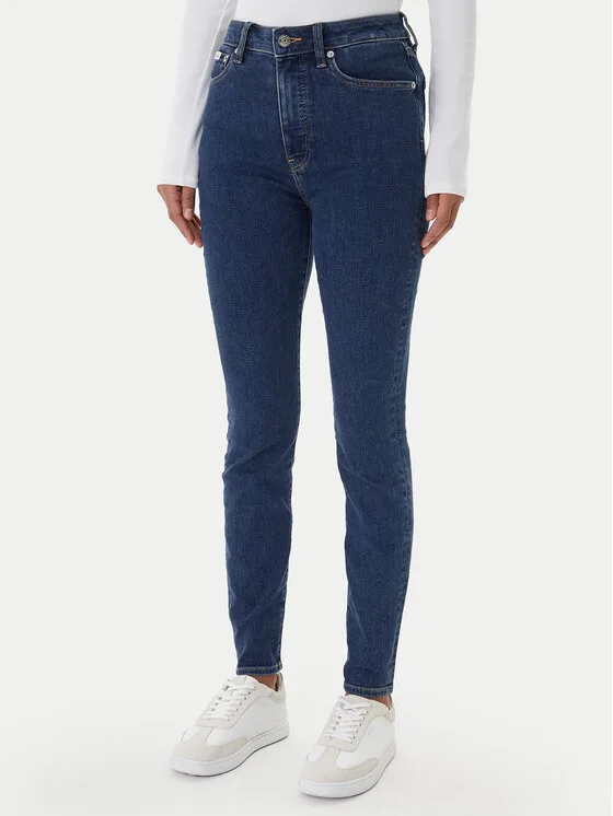 Calvin Klein Jeans Дънки LV047E611G Тъмносин Skinny Fit – Дамски skinny дънки