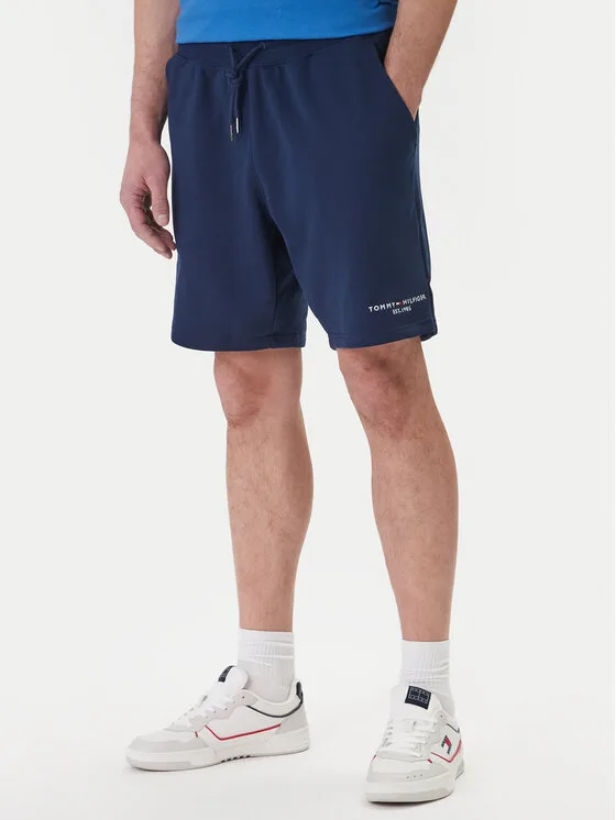 Мъжки спортни шорти Tommy Hilfiger Logo тъмносини – Мъжки спортни къси панталони