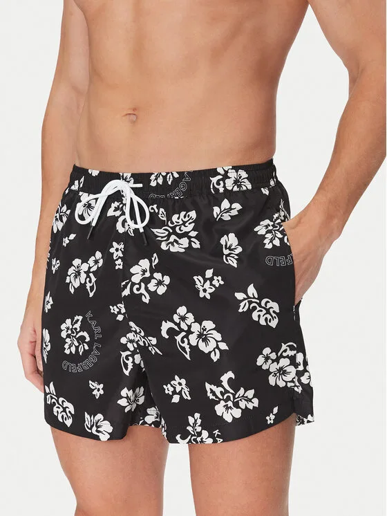 KARL LAGERFELD Плувни шорти A2M46035 Черен Regular Fit – Мъжки бански
