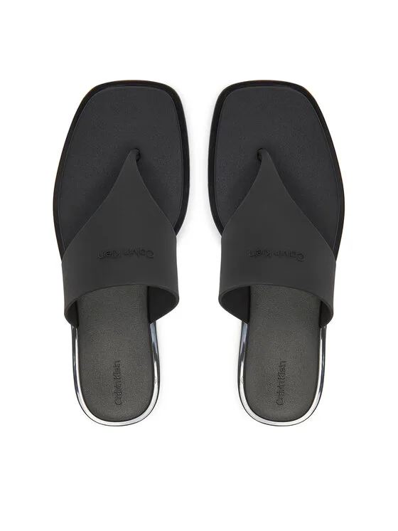 Дамски джапанки Calvin Klein Toepost Tpu Slide черни – Черен