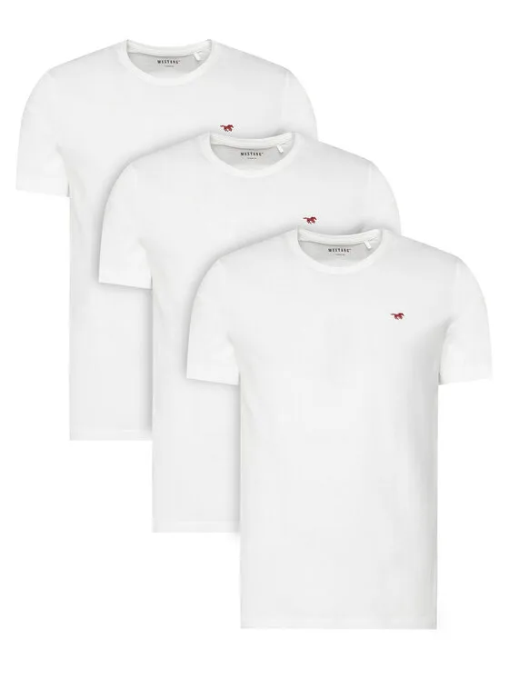 Mustang Комплект тениски 1017076 Бял Regular Fit – Мъжки тениски