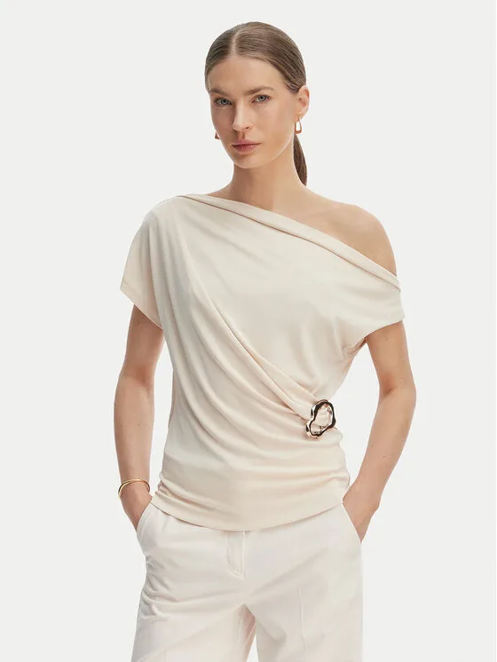 Rinascimento Блуза CFC0128664003 Бежов Regular Fit – Дамски блузи