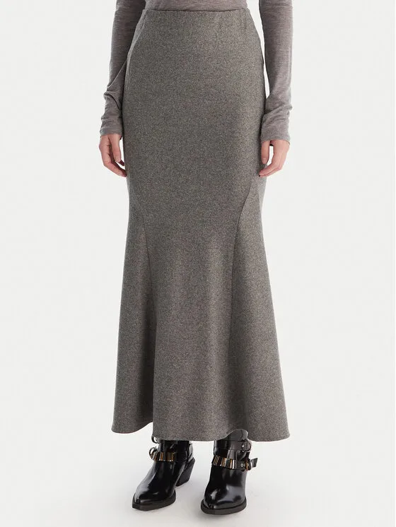 PINKO Макси пола Pabla 106095 A2ZU Сив Regular Fit – Дамски макси поли
