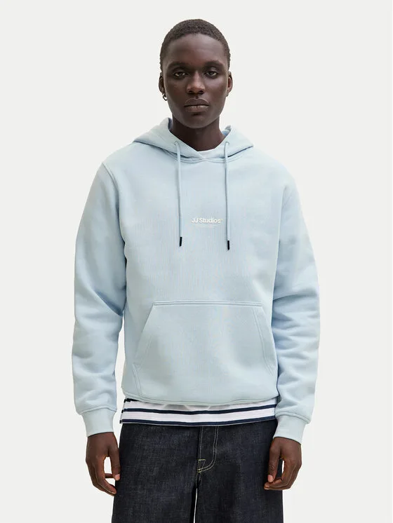 Мъжки суитшърт Jack & Jones Soho светлосин – Мъжки суитшърти без цип