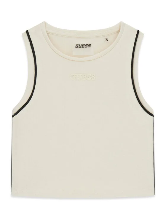 Guess топ J6GI37 KF972 Бял Slim Fit – Детски топове