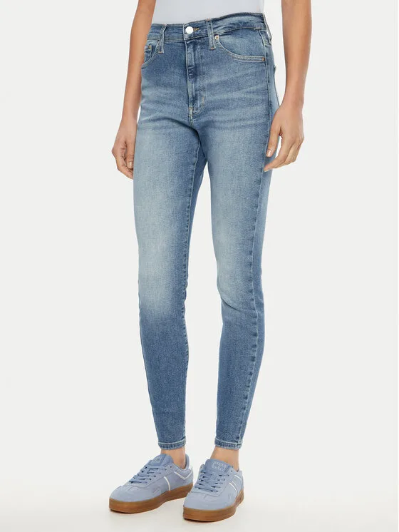 Дамски дънки Tommy Jeans Sylvia DW0DW20223 сини – Дамски skinny дънки