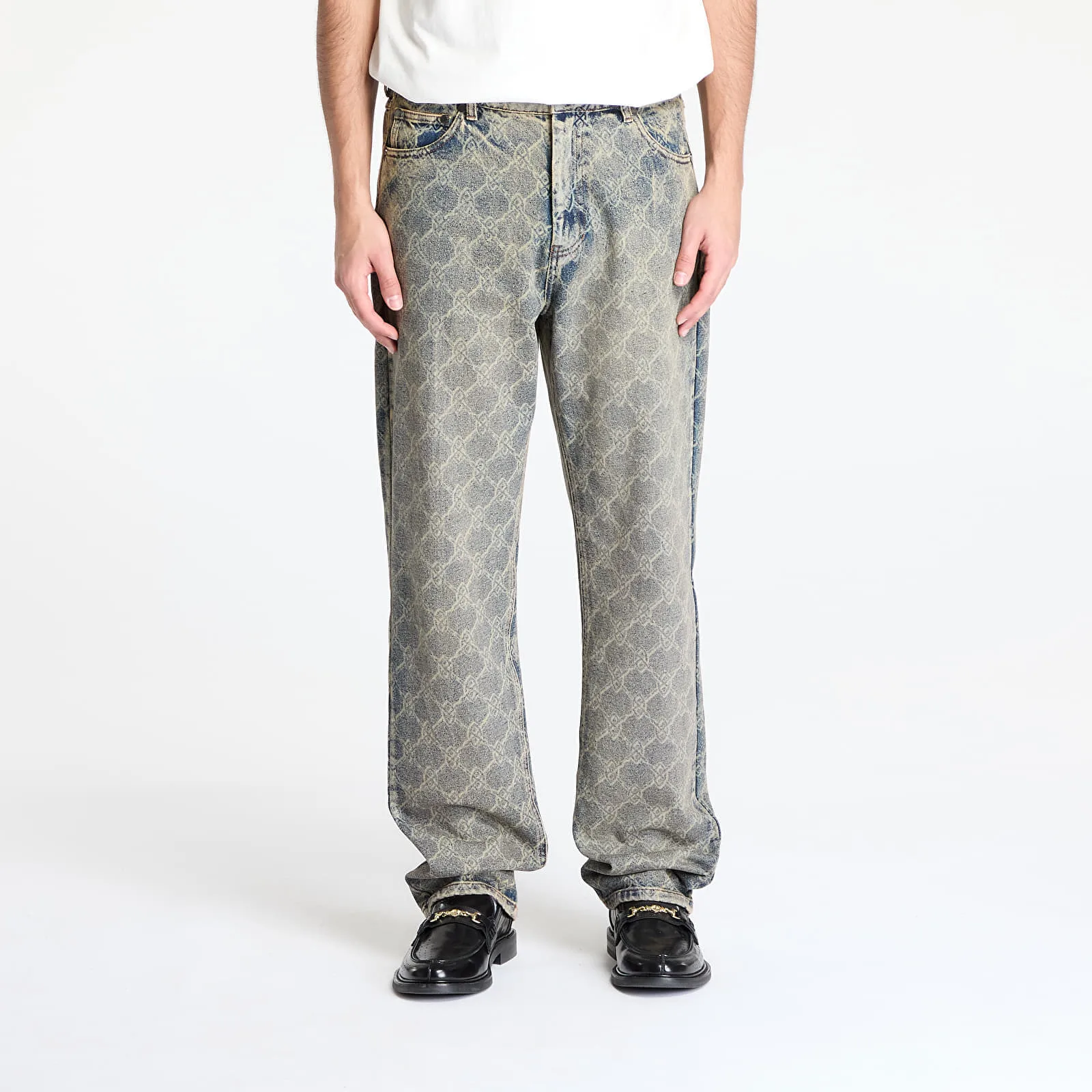 Дънки Daily Paper Shield Laser Washed Jeans Blue XS – Мъжки дънки