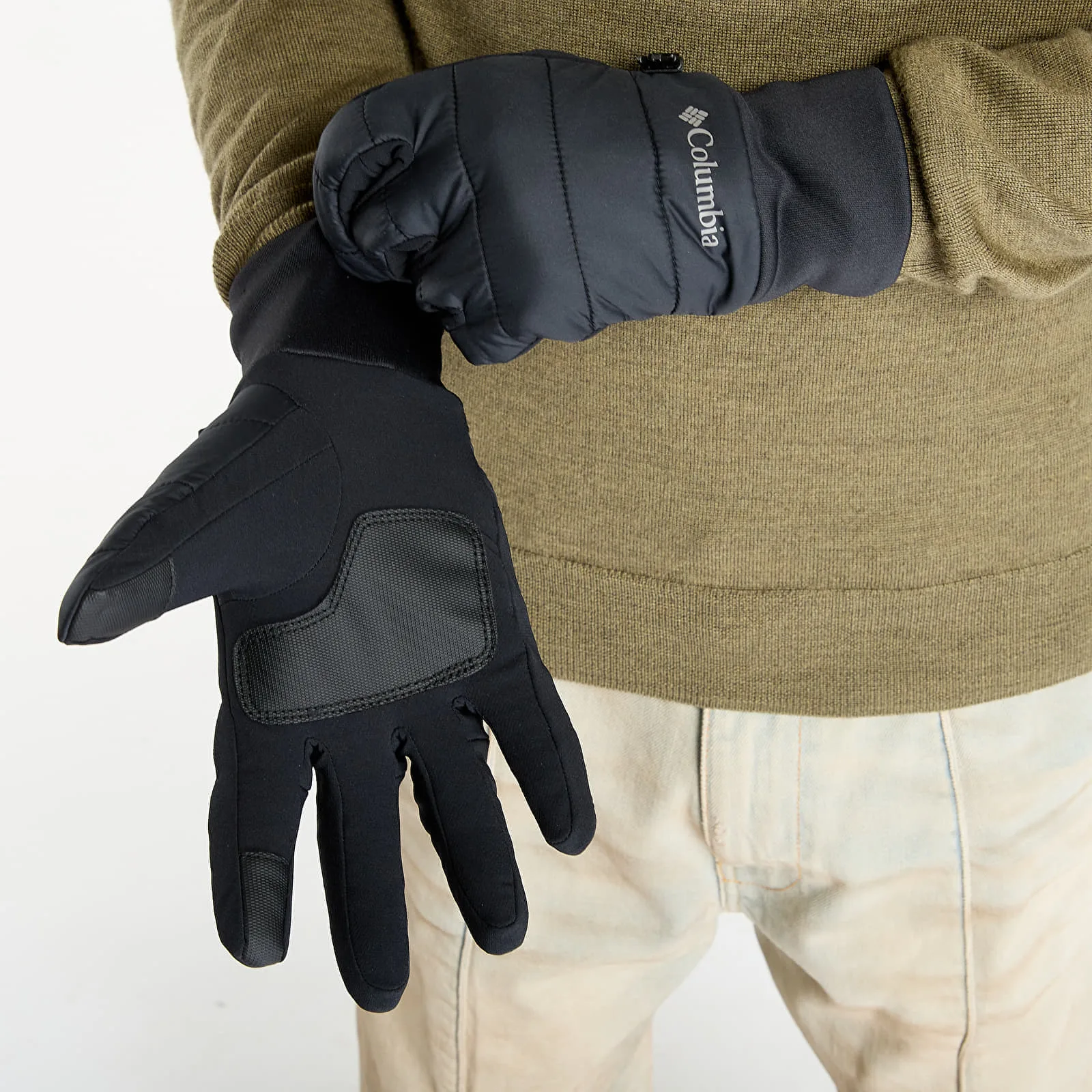 Мъжки ръкавици Columbia Powder Lite II Glove черни – Black – Кожени и текстилни ръкавици