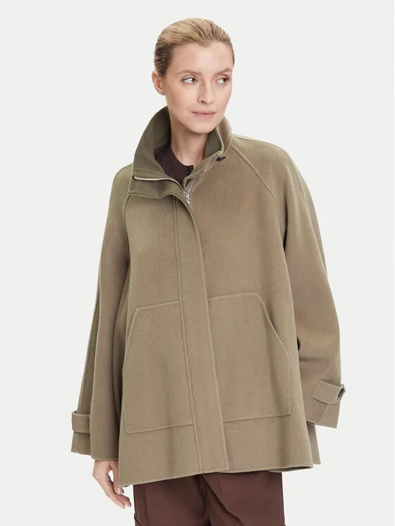 MAX&Co. Вълнено палто Letizia 2526086071200 Зелен Oversize – Дамски зимни палта