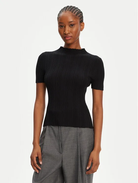 HUGO Блуза Sarphapilk 50542598 Черен Slim Fit – Дамски блузи