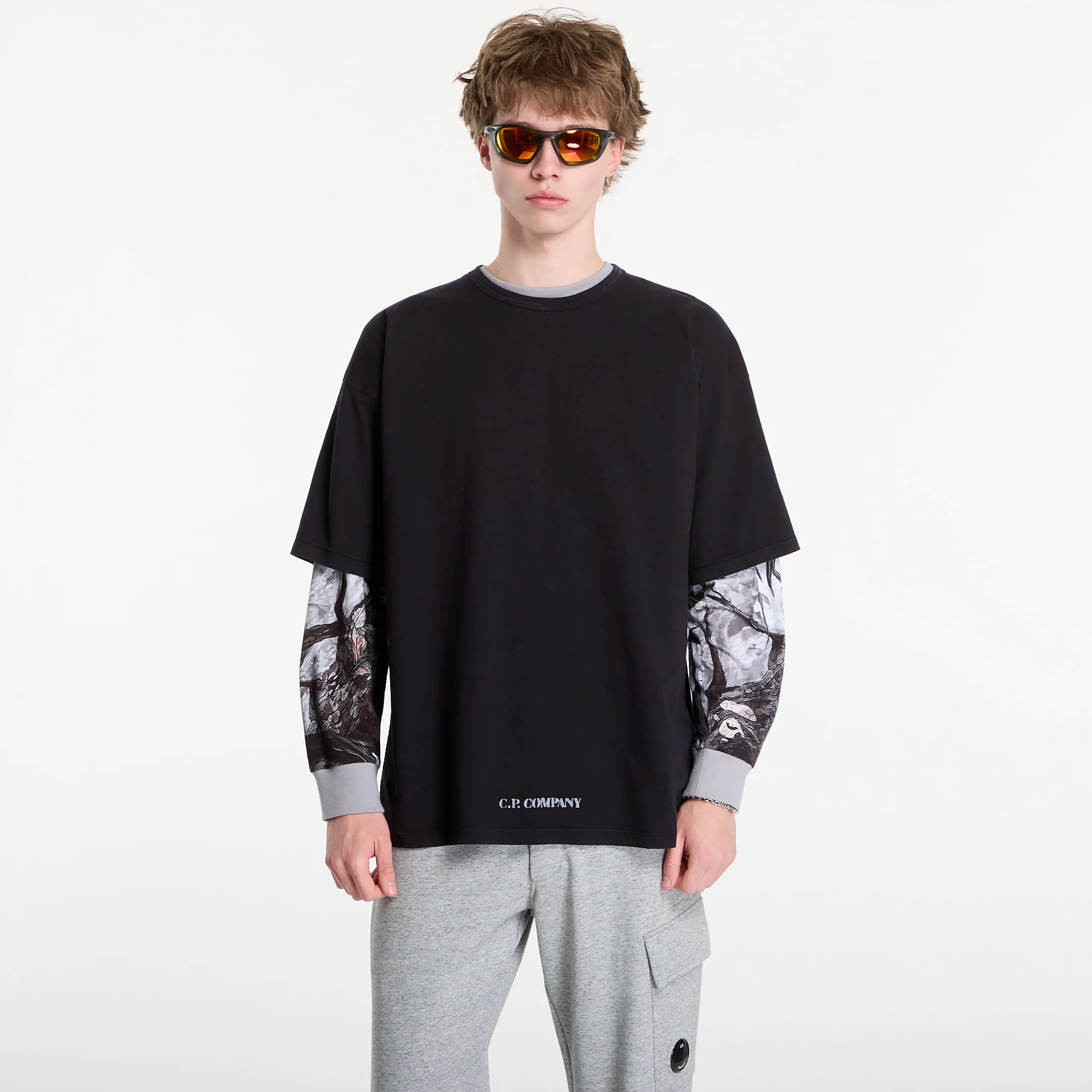 Тениска C.P. Company 1020 Jersey Short Sleeve Stencil T-Shirt Black M – Мъжки тениски