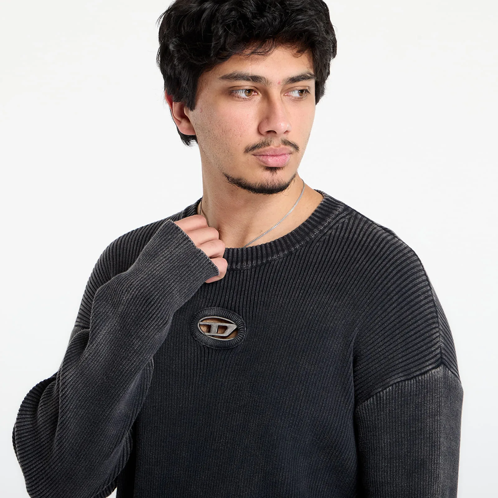 Пуловер DIESEL K-Darren-D Knitwear Black M – Мъжки пуловери и жилетки