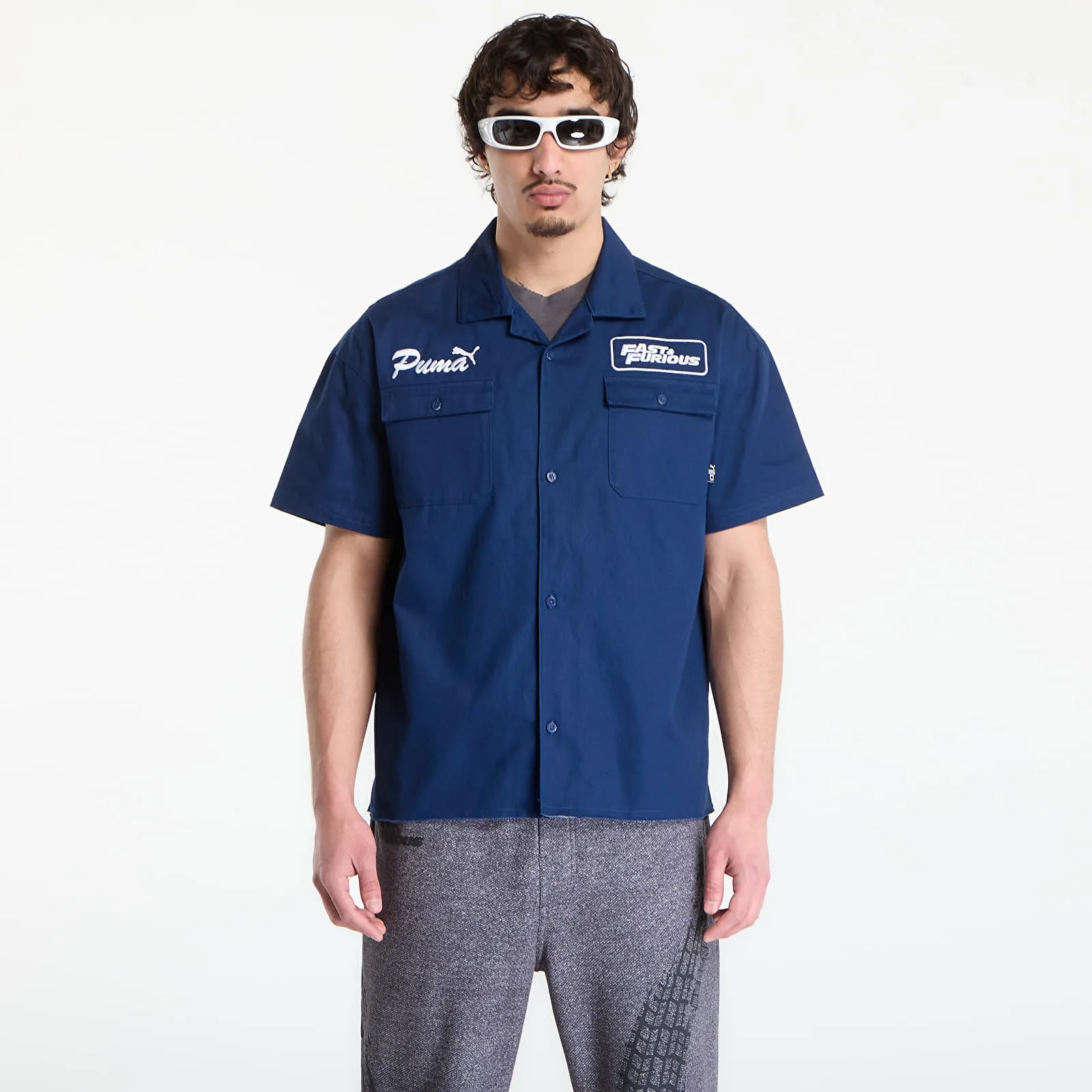 Риза Puma x Fast & Furious Mechanic Shirt Persian Blue S – Мъжки ризи