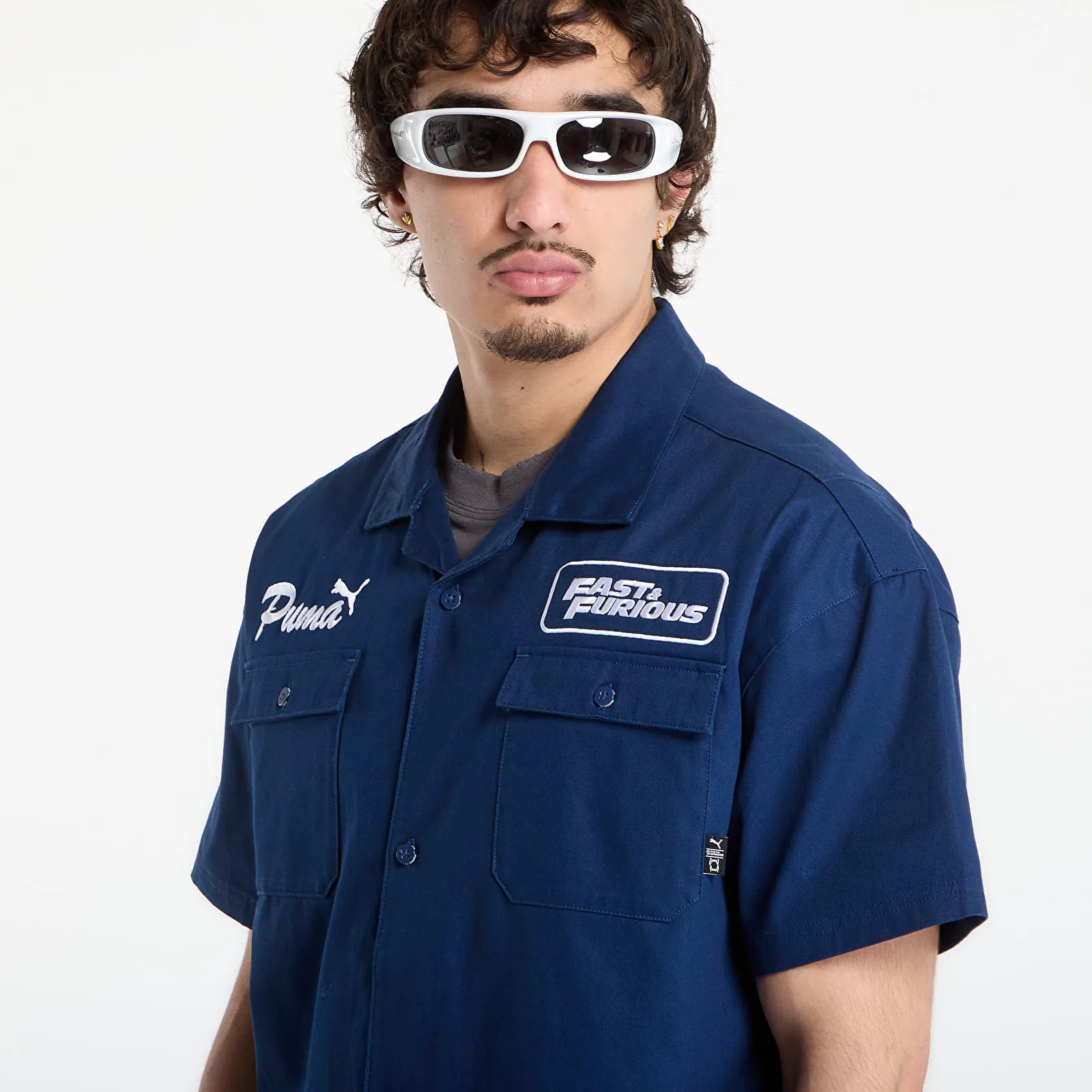 Риза Puma x Fast & Furious Mechanic Shirt Persian Blue S – Мъжки ризи
