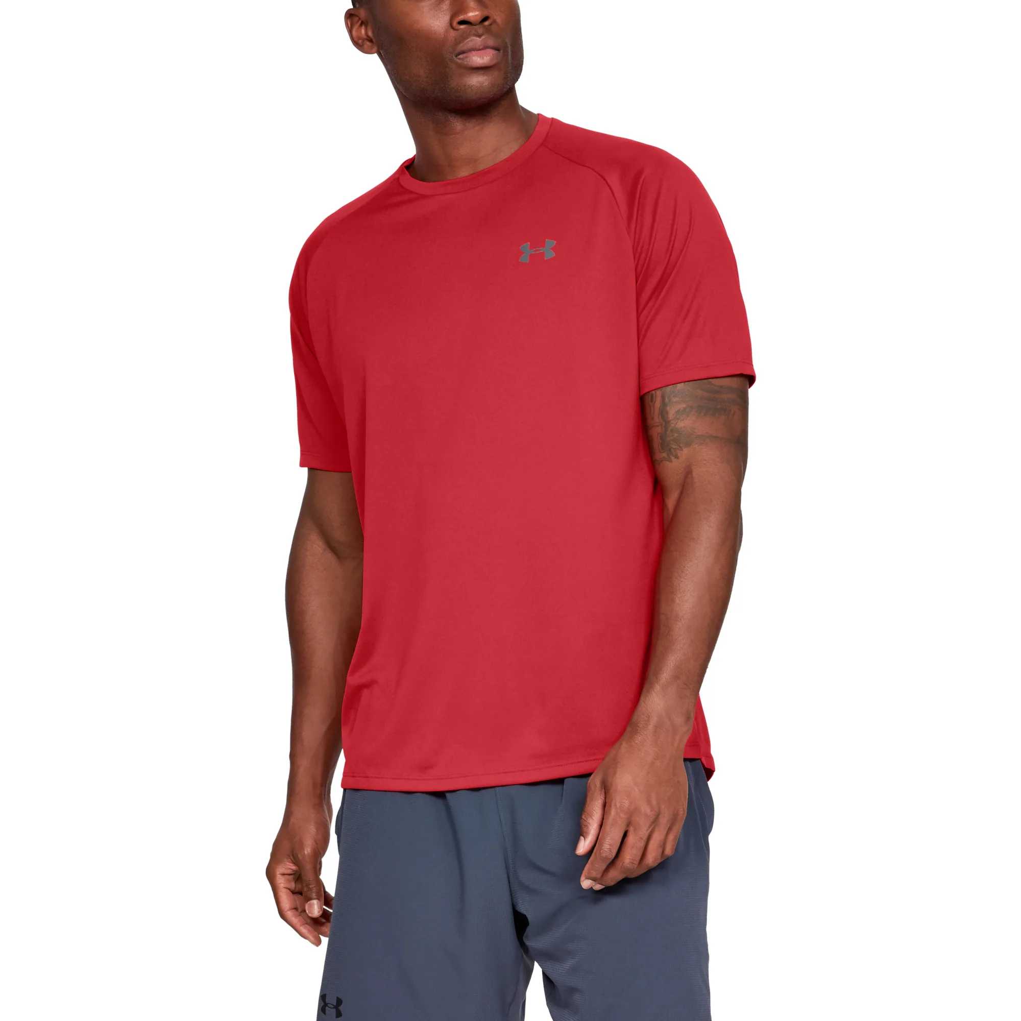 Тениска Under Armour Tech 2.0 SS Tee Red/ Graphite XXL – Red|Graphite – Мъжки тениски