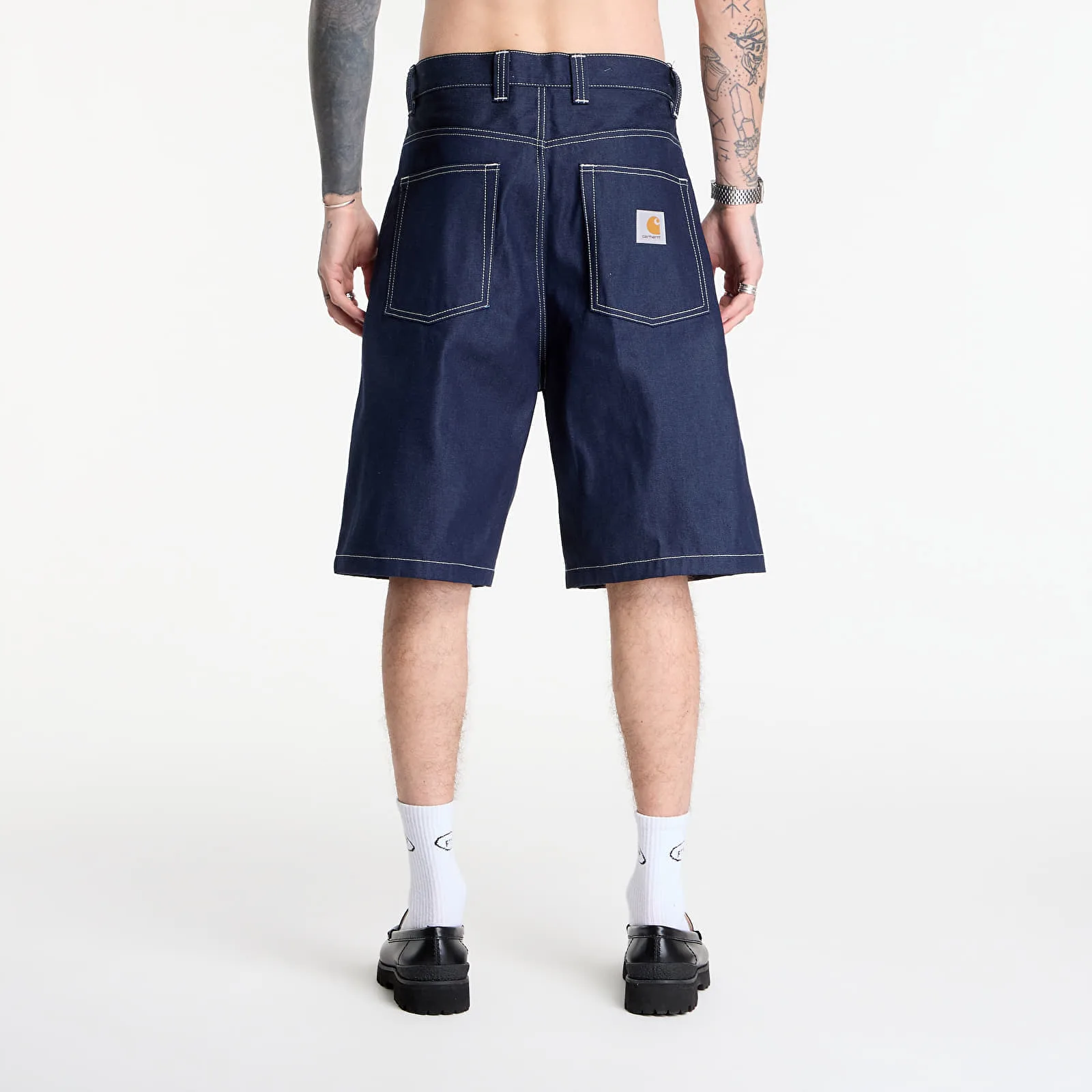 Къси панталони Carhartt WIP Brandon Short Blue XS – Мъжки къси панталони