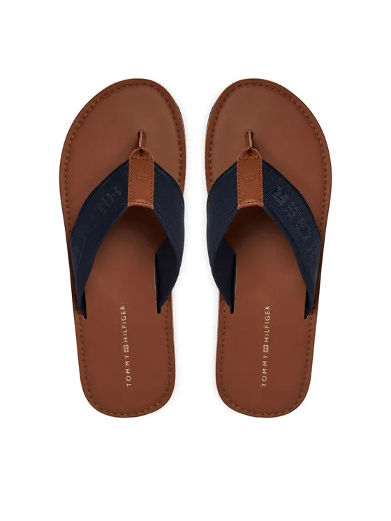 Tommy Hilfiger Джапанки Jacquard Logo FM0FM05808 Тъмносин – Мъжки джапанки