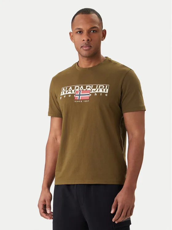 Napapijri Тишърт S-Aylmer NP0A4HTO Зелен Regular Fit – Мъжки тениски