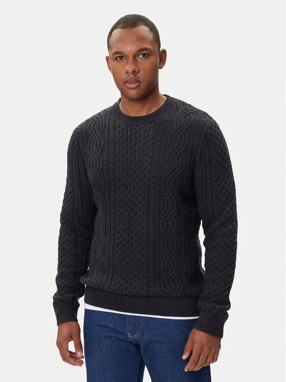 Jack & Jones Пуловер Blusean 12283486 Тъмносин Regular Fit – Мъжки пуловери и жилетки