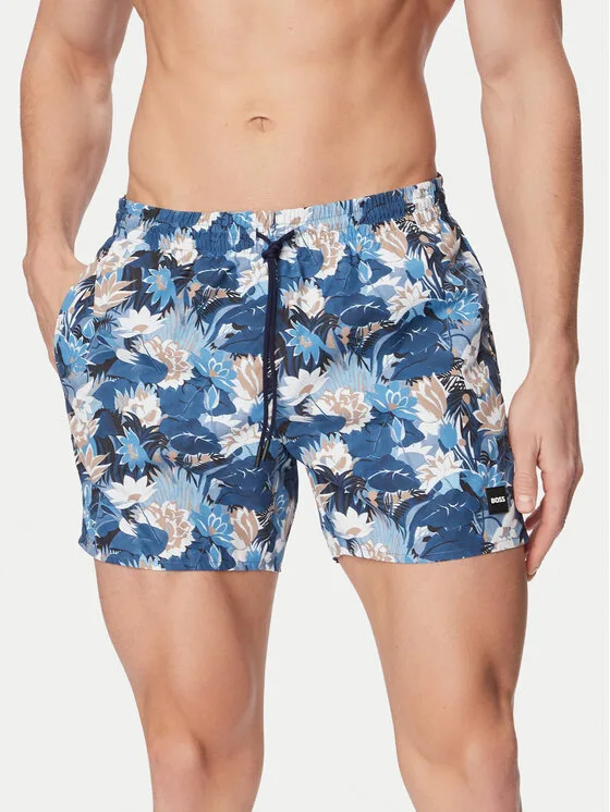 BOSS Плувни шорти Piranha 50508845 Син Regular Fit – Мъжки бански