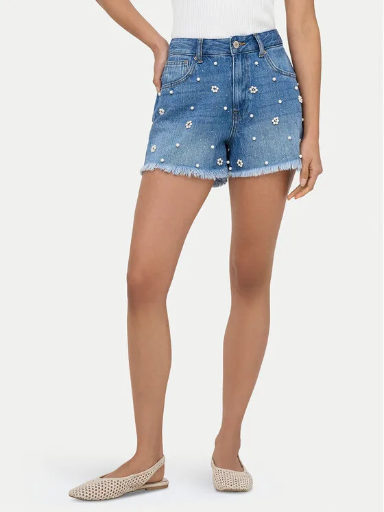 ONLY Дънкови шорти Zuma 15370792 Син Regular Fit – Дамски дънкови шорти